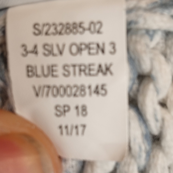 EUC GAP Oversized Open Front Short Sleeve Long Knit  Cardigan in Blue Stream XL - Picture 9 of 9